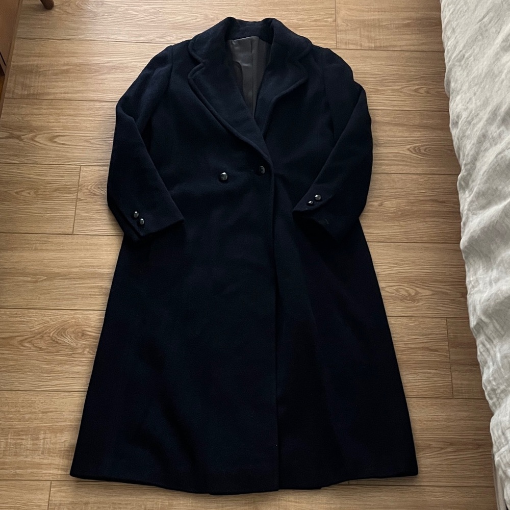 Vintage 60s Regency Cashmere navy cashmere coat